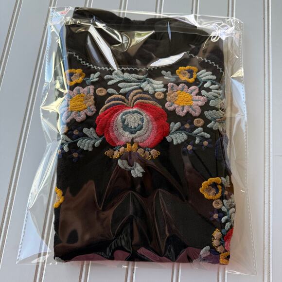 Free People Size S Floral Embroidered top - Picture 8 of 9